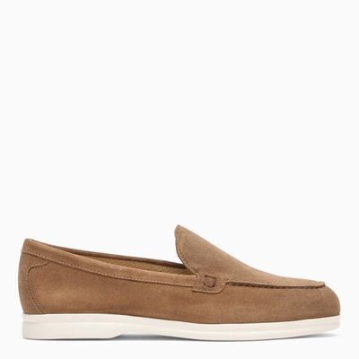 Doucal's Almond-toe Suede Loafers In Brown