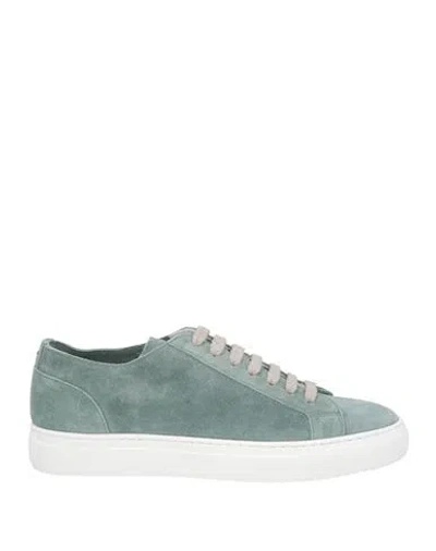 Doucal's Man Sneakers Sage Green Size 7 Leather