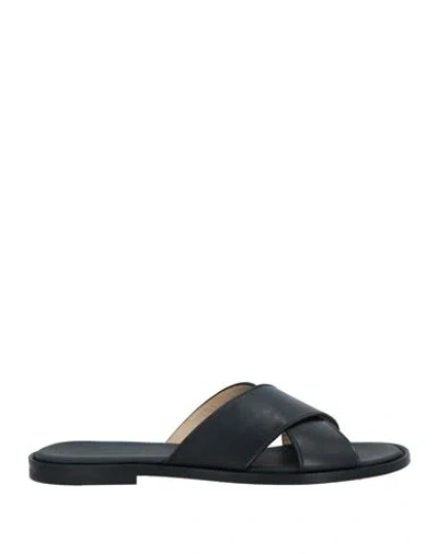 Doucal's Woman Sandals Black Size 6.5 Leather