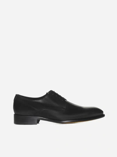 Doucal's Leather Derby Shoes In Black