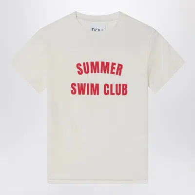 Douuod Ivory T-shirt Summer Swim Club In White