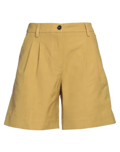 Douuod Woman Shorts & Bermuda Shorts Mustard Size 6 Cotton, Cupro In Yellow