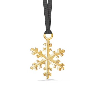 Dower & Hall Gold Snowflake Christmas Decoration - Gilded Pewter