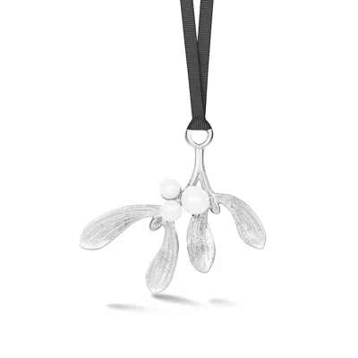 Dower & Hall Silver Mistletoe Christmas Decoration - Pewter