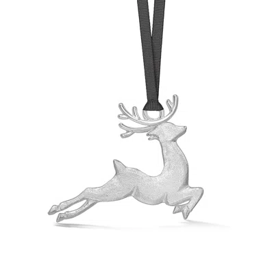 Dower & Hall Silver Reindeer Christmas Decoration - Pewter