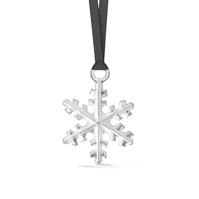 Dower & Hall Silver Snowflake Christmas Decoration - Pewter