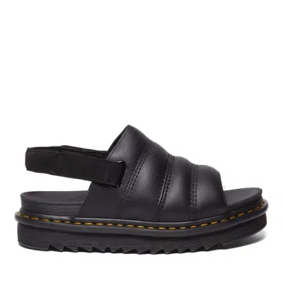 Dr. Martens Kole Athena Black Padded Slingback Leather Sandals