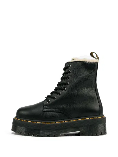 Dr. Martens Lace-up Platform Boots In Black
