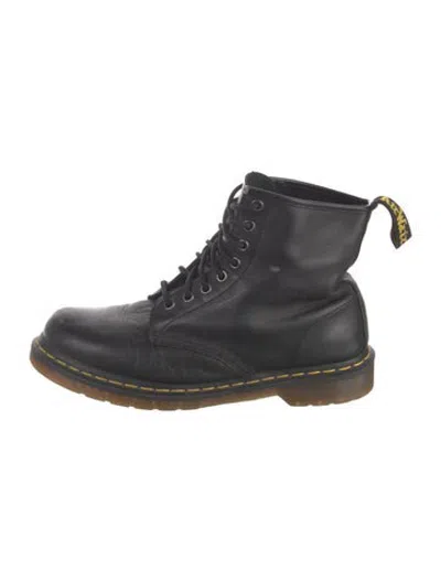 Pre-owned Dr. Martens Leather Lace-up Boots In Black
