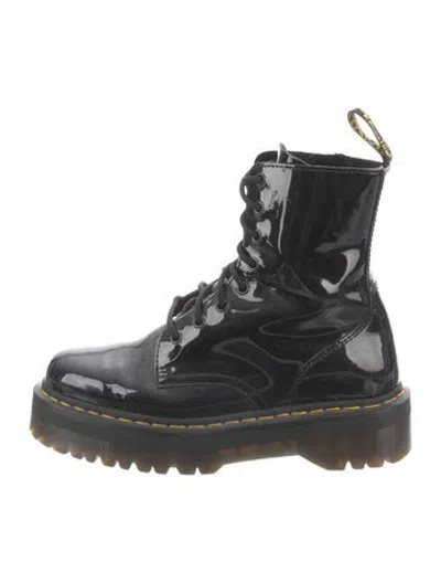 Pre-owned Dr. Martens Patent Leather Boots In Black