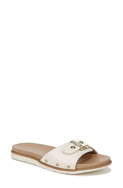 Dr. Scholl's Nice Iconic Slide Sandal In Off White Faux Leather