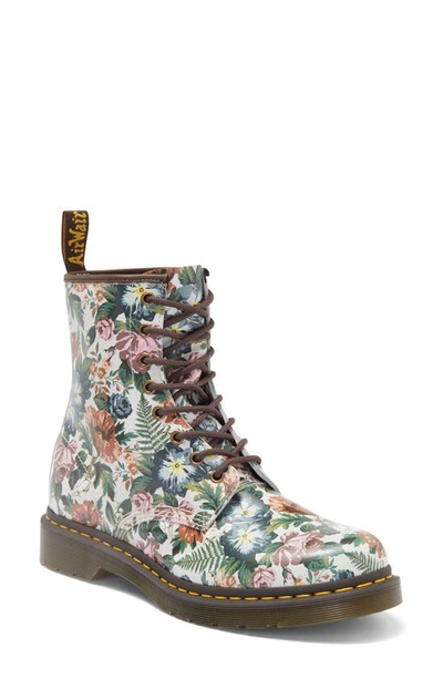 Dr. Martens 1460 Floral Combat Boot In English Garden Backhand