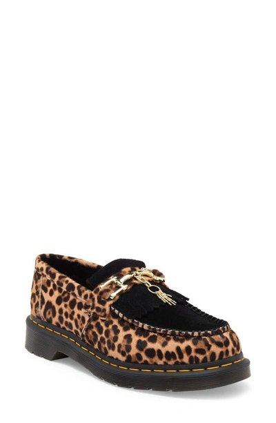 Dr. Martens' Adrian Snaffle Platform Loafer In Leopard/ Black