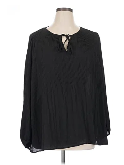 Pre-owned Dr2 Long Sleeve Blouse In Black