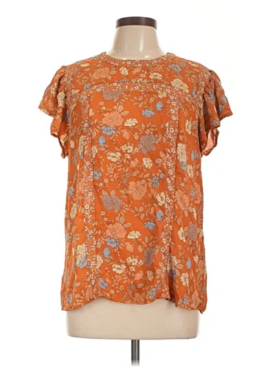 Pre-owned Dr2 Short Sleeve Blouse In Orange