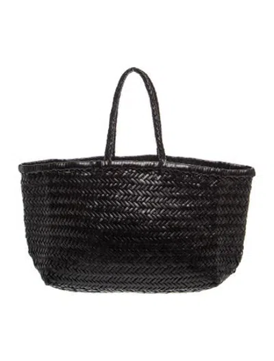 Pre-owned Dragon Diffusion Leather Tote In Black