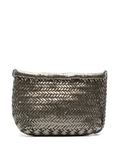 Dragon Diffusion Minsu Leather Crossbody Bag In Grey