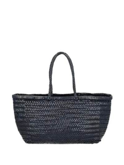 Dragon Diffusion Woven Shoulder Bag In Blue