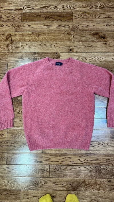 Pre-owned Drake's Brushed Shetland Wool Sweater In Cow