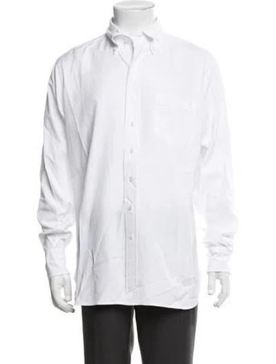Pre-owned Drake's Long Sleeve Dress Shirt In White