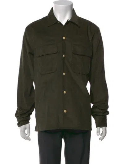 Pre-owned Drake's Long Sleeve Shirt In Green