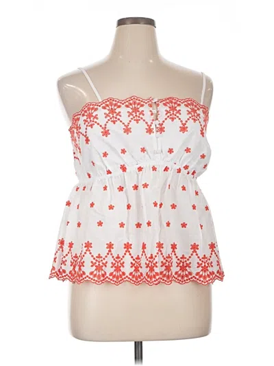 Pre-owned Draper James Sleeveless Blouse In White