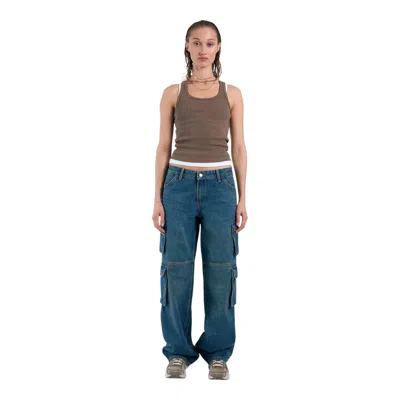 Dr.denim Denim Hill Multi Cargo Jeans - Blue Stream Mid Greenish