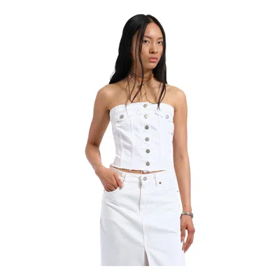 Dr.denim Dr Denim Carli Tube Top - White In Blue
