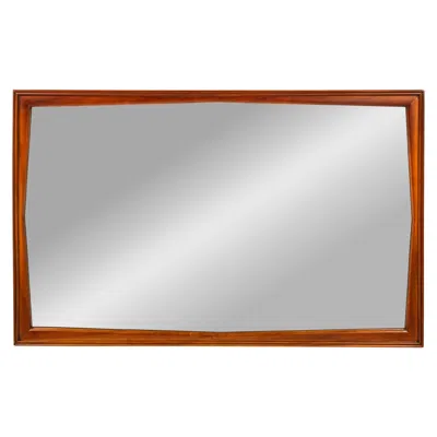 Pre-owned Drexel Expansive Wall Hanging Mirror In Solid Walnut By , Usa, , C. 1960s In Brown