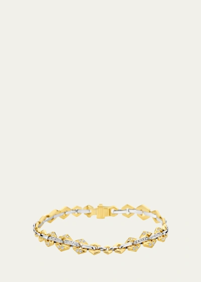 Dries Criel 18k Bicolor Gold Diamond Flow Bond Bracelet
