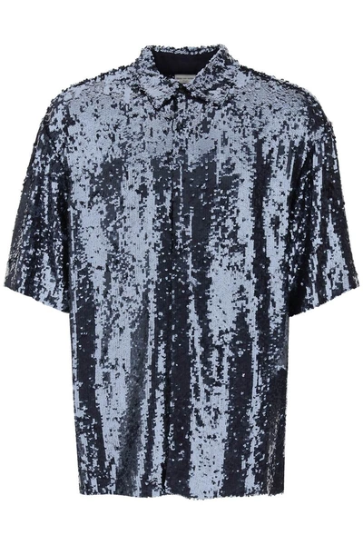 Dries Van Noten Cassidye Sequin In Blue