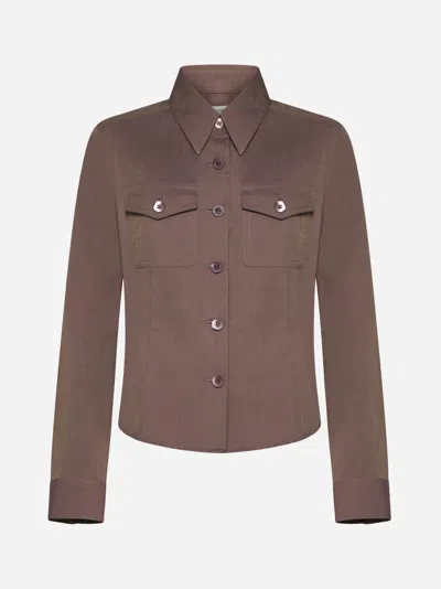 Dries Van Noten Chest-pockets Cotton Shirt In Smoke