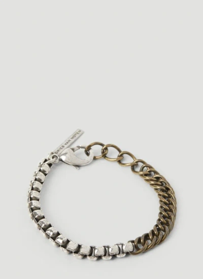 Dries Van Noten Contrast Chain Bracelet In Gold