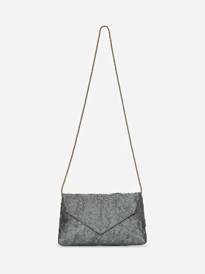Dries Van Noten Green Envelope Clutch Bag
