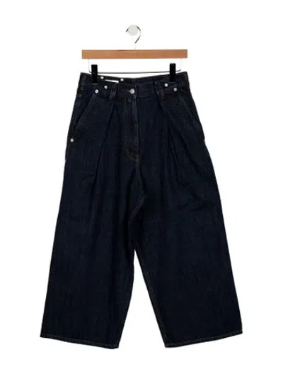 Pre-owned Dries Van Noten High-rise Wide Leg Jeans In Blue
