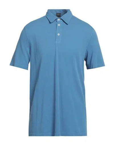 Dries Van Noten Man Polo Shirt Light Blue Size 44 Cotton