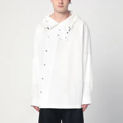 Dries Van Noten White Asymmetric Cotton Shirt