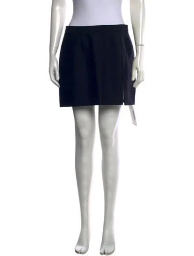 Pre-owned Dries Van Noten Wool Mini Skirt In Black