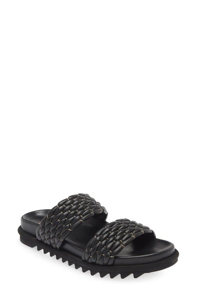 Dries Van Noten Woven Slide Sandal In Qu112 Black900