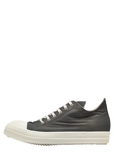 Drkshdw Grey Cotton Low Sneakers In Animal Print