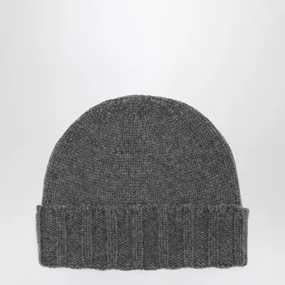 Drumohr Grey Cashmere Beret In Gray