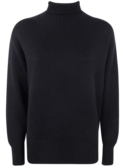 Drumohr Long Sleeve Turtle Neck In Black