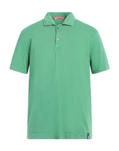 Drumohr Man Polo Shirt Green Size L Cotton