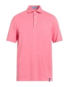 Drumohr Man Polo Shirt Magenta Size Xl Cotton