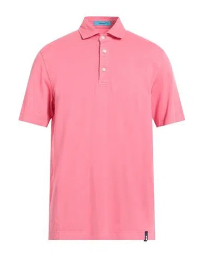 Drumohr Man Polo Shirt Magenta Size Xl Cotton