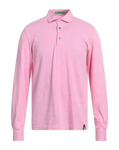 Drumohr Man Polo Shirt Pink Size L Cotton