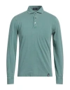 Drumohr Man Polo Shirt Sage Green Size S Cotton