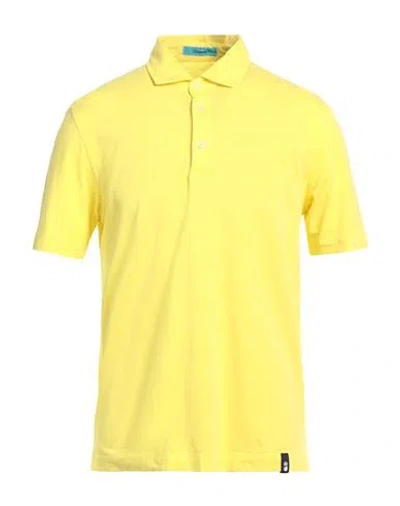 Drumohr Man Polo Shirt Yellow Size L Cotton