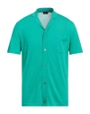 Drumohr Man Shirt Turquoise Size 38 Cotton In Blue