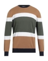 Drumohr Man Sweater Camel Size 42 Cotton, Cashmere In Beige